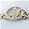 Image 5 : Rolex Ladies 2 Tone Silver Diamond & Ruby Oyster Perpetual Datejust Wristwatch
