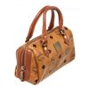 Image 2 : MCM Brown Visetos Coated Canvas Small Boston Bag