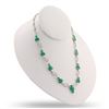 11.92 ctw Emerald and 3.64 ctw Diamond 18K White Gold Necklace