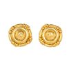Image 1 : Chanel Gold CC Disc Earrings