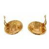 Image 2 : Chanel Gold Disc Logo Earrings