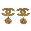 Image 2 : Chanel Gold Disc CC Dangle Earring