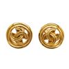 Image 1 : Chanel Gold Round CC Earrings