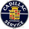 Image 2 : Cadillac Service Double Sided Porcelain Sign w/ Origina