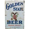 Image 1 : Golden State Beer Porcelain Sign - 16" x 24"