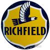 Image 1 : Richfield Double Sided Porcelain Sign - 60" Diam.