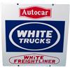 Image 1 : Autocar White Trucks Porcelain Sign - 36" x 36"