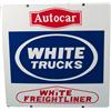 Image 2 : Autocar White Trucks Porcelain Sign - 36" x 36"