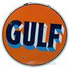 Image 1 : Gulf Double Sided Porcelain Sign - 30" Diam