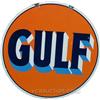 Image 2 : Gulf Double Sided Porcelain Sign - 30" Diam