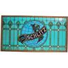 Image 1 : Schlitz Leaded Glass Window - 65" x 34"