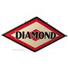Image 1 : Diamond Double Sided Porcelain Sign w/ Original Ring, D