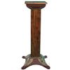 Image 1 : Oak Slot Machine Stand w/ Cast-Iron Base - 38" Tall