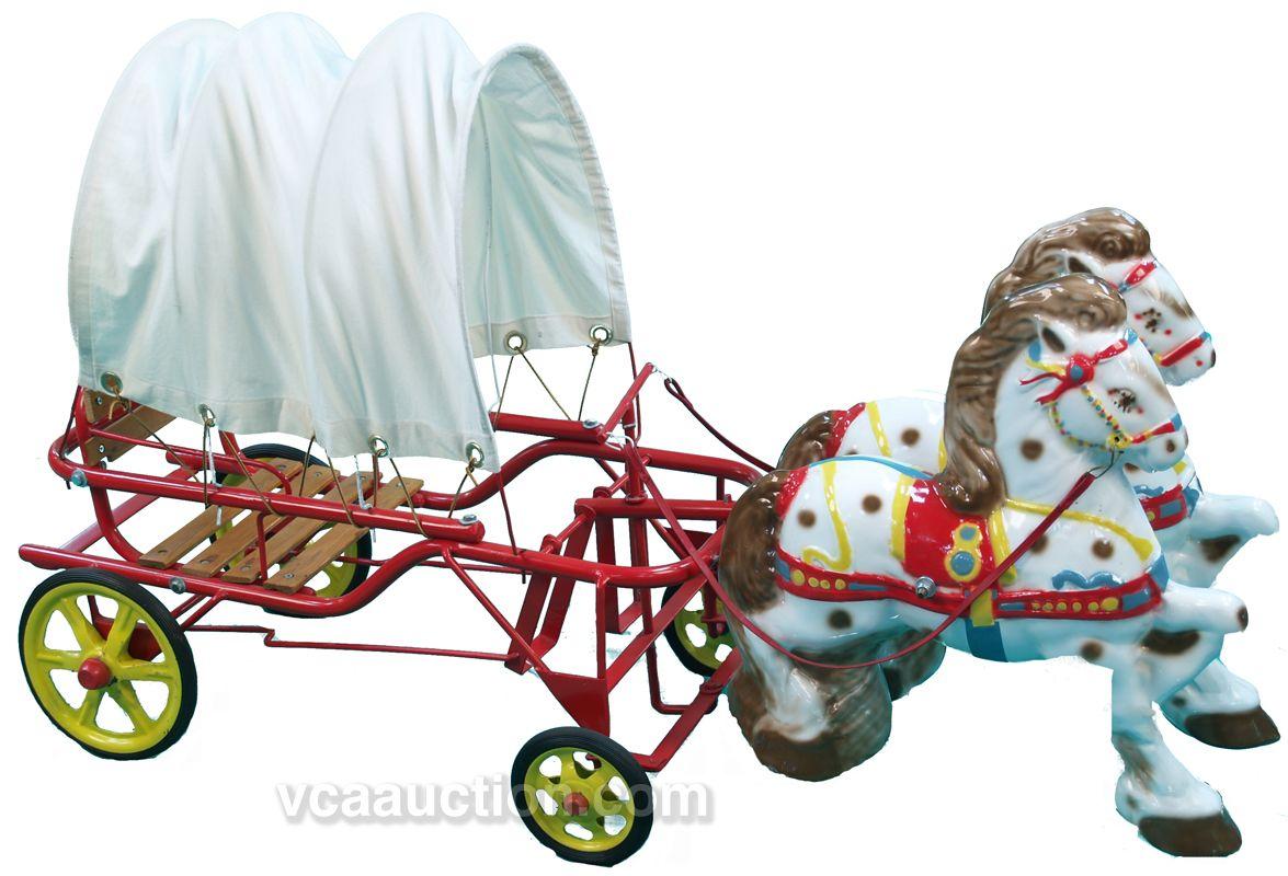 1950's Mobo Covered Wagon Peddle Car - Very Rare