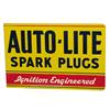 Image 1 : Auto-Lite "Plug-Chek" Double Sided Tin Flange Sign - 18