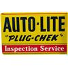 Image 2 : Auto-Lite "Plug-Chek" Double Sided Tin Flange Sign - 18