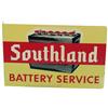Southland Battery Service Double Sided Tin Flange Sign