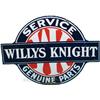 Image 2 : Willys Knight Service Double Sided Porcelain Sign - 40"