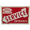 Image 1 : Ford Tractor Service Double Sided Tin Sign N.O.S. In Or