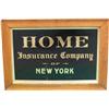 Image 1 : Home Insurance Co. Of N.Y. Reverse Glass Advertising Si