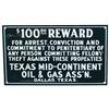 Image 1 : Texas Mid-Continent Oil & Gas Ass'n. Porcelain Sign $10