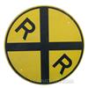 Image 1 : RR Crossing Round Tin Sign - 36" Diam