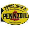 Pennzoil Double Sided Tin Flange Sign - 22" x 16"