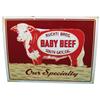 Image 1 : Ruchti Bros. Baby Beef Porcelain Sign South Gate, CAL.