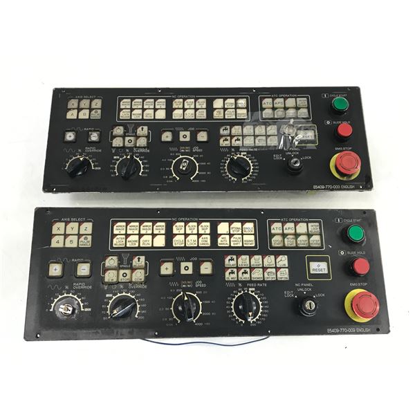 Lot of (2) Okuma Opus 5000 Control Operator Panel E5409-770-009