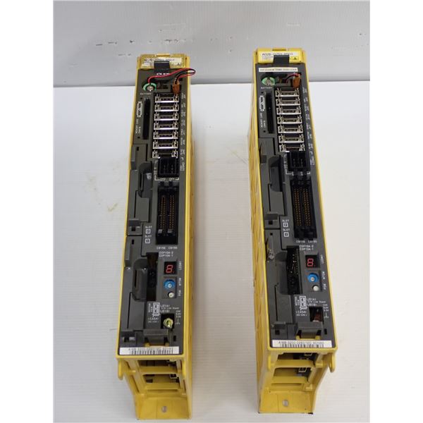 (2) Fanuc # A02B-0259-B501 Power Mates with Cards # A16B3200-0260/12C