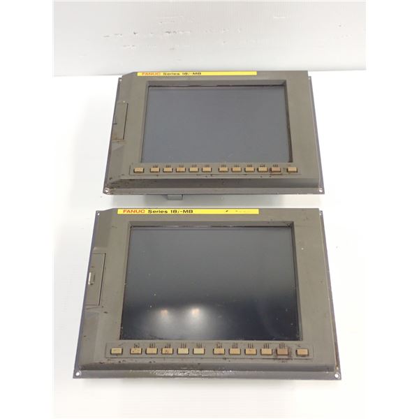 (2) Fanuc # A02B-0281-C061 9.5  B/W LCD Units