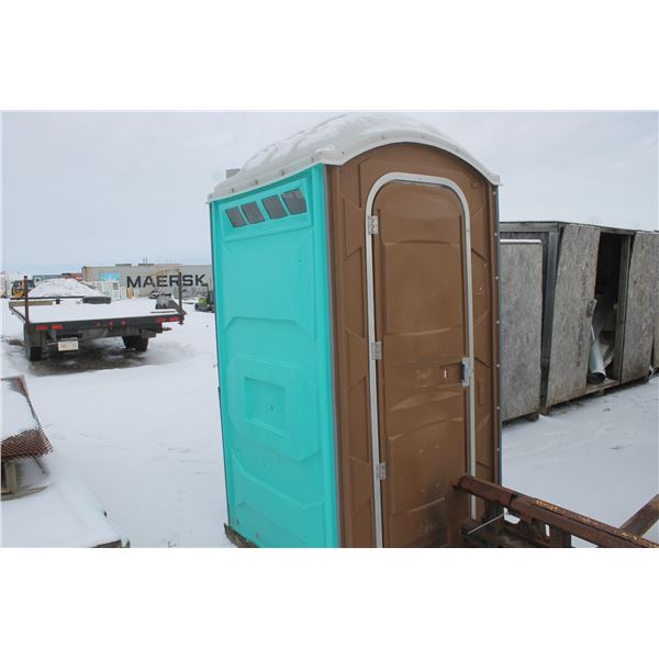 Blue & Brown Portable Toilet