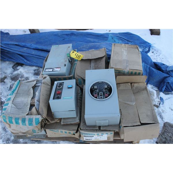 Pallet of Electrical Boxes, switch box