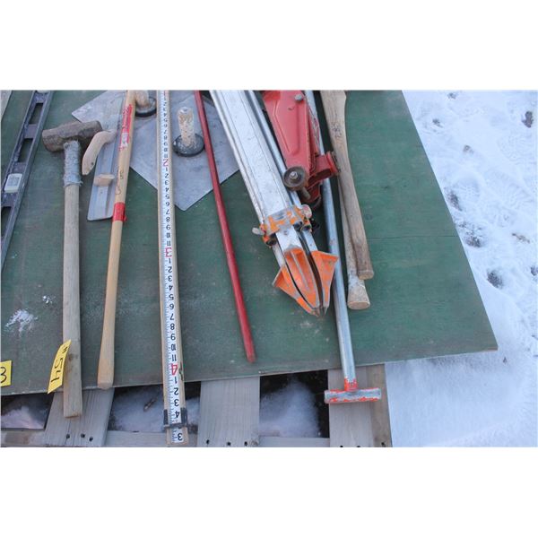 Sledge, transit stick, jack pick,scraper