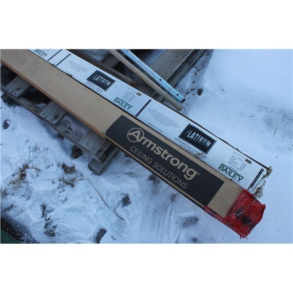 Pallet of ceiling Solution, Braces,Brooms & Lights