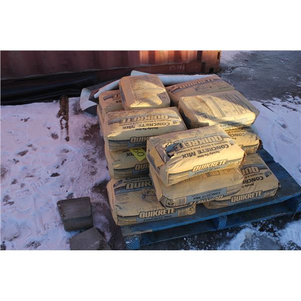 Pallet of concrete hard