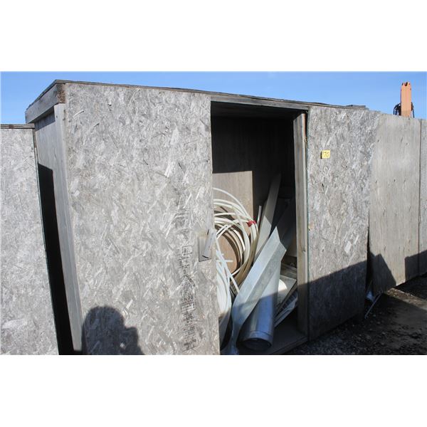 Crate of Pex hose,heat ducting etc