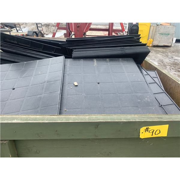 4 x 8- CRATE OF BLACK PLASTIC TILE
