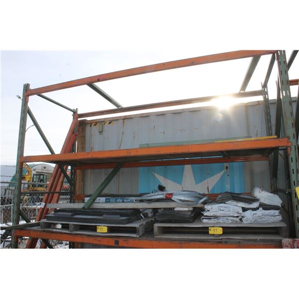 Pallet Racking  2 SETS c/w 6- 1/2" sheets of plywood