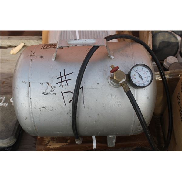 Ratchet straps, handles, air tank and vents