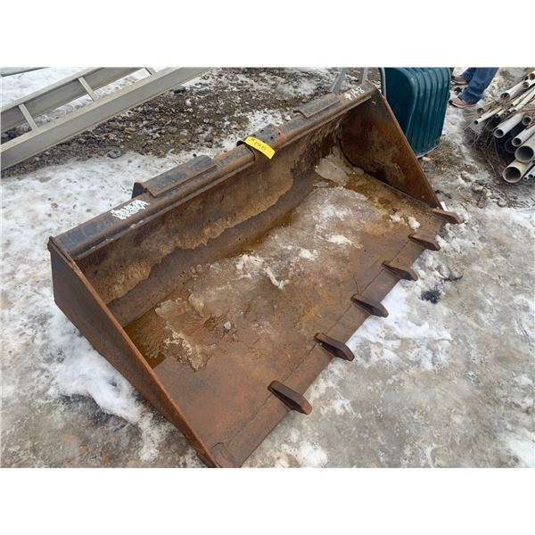 Approx 72" Tooth Bucket for Skid Steer, missing one tooth