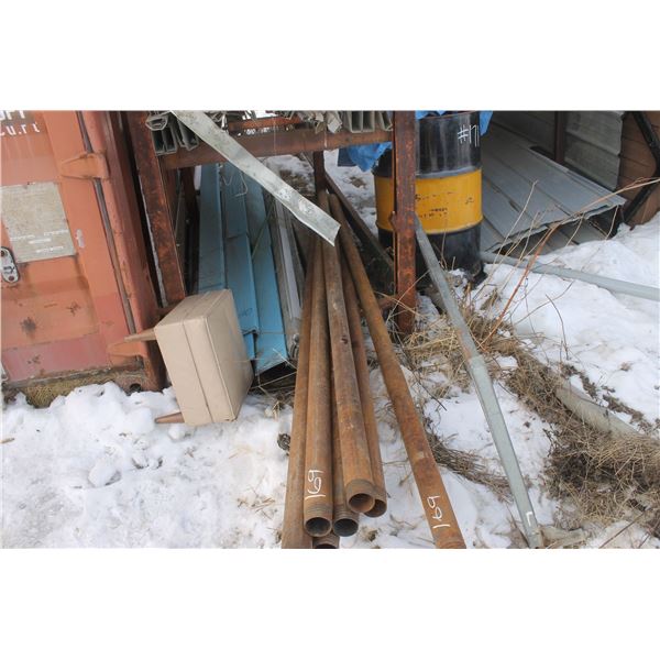 Seven (7) lengths of Drill Pipe...approximately 10 ft