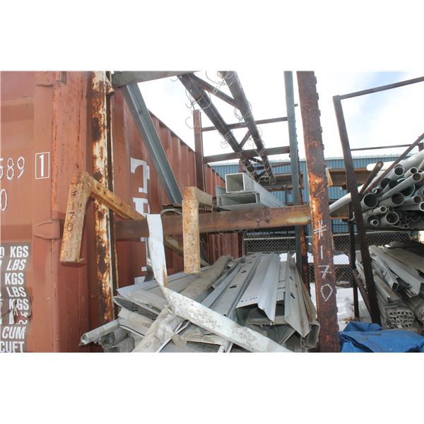 Pallet Rack c/w siding and misc trim