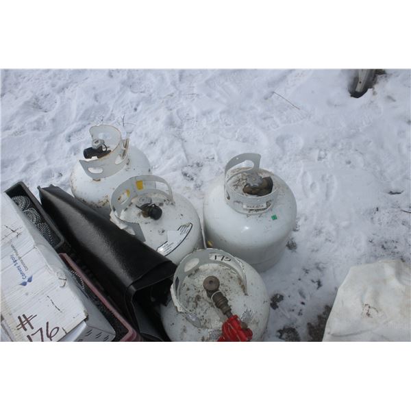 Four 20 lb Propane Bottles