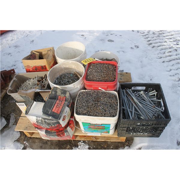 Pallet of Nails and Screws