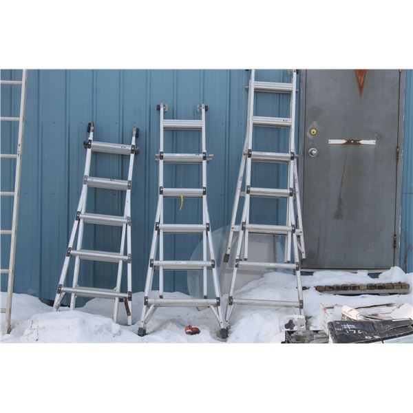 Three (3) Folding Ladders