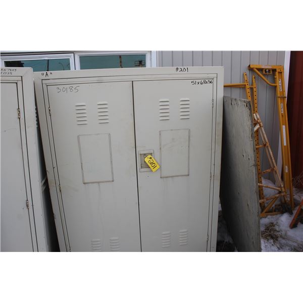 Vented Metal Storage Cabinet  51 inch x 68" x 36"