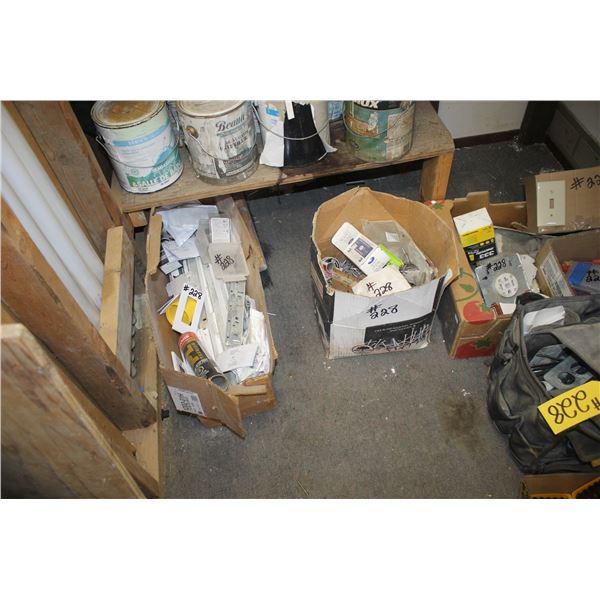 Miscellaneous Electrical work pouch, Drill BITS, Screw Tips and rolling cart