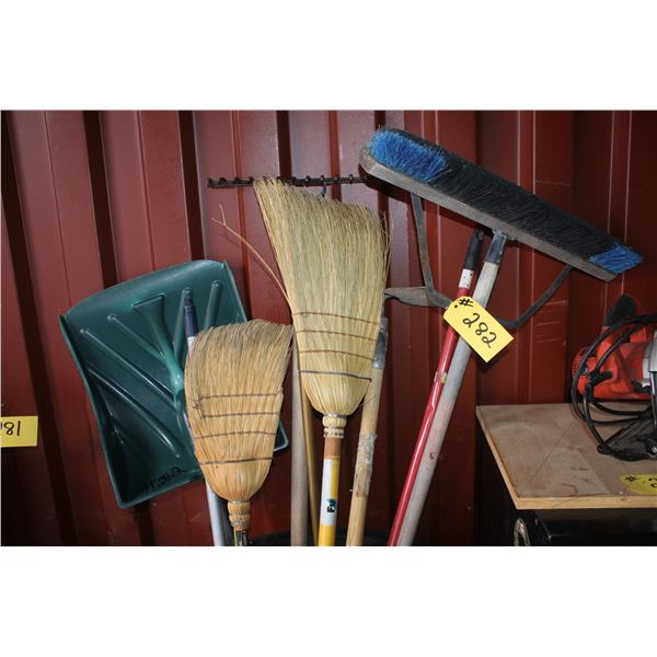 BROOMS, RAKES, SHOVELS