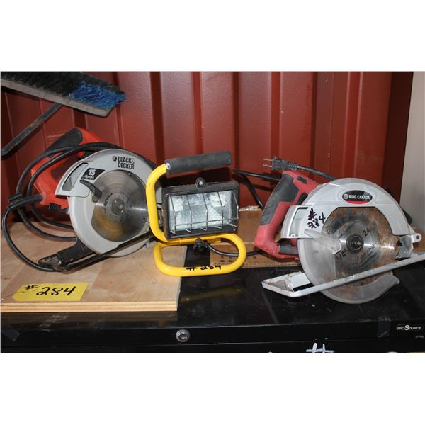 LIGHT AND 2 SKILL SAWS